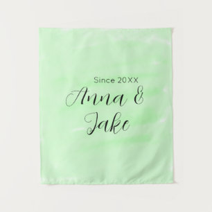 Tapete De Parede Nome data casamento casal verde aquarela pastel l