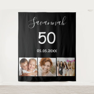 Tapete De Parede Nome do roteiro de foto preto e branco Aniversário