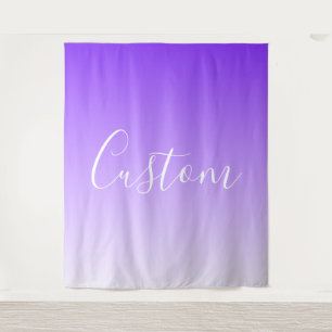 Tapete De Parede Nome em letra cursiva & Efeito Ombre Roxo Claro Ed