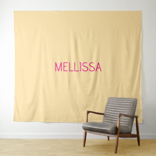 Tapete De Parede Nome personalizado minimalista creme