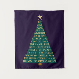 Tapete De Parede Nomes de Jesus Árvore de Natal