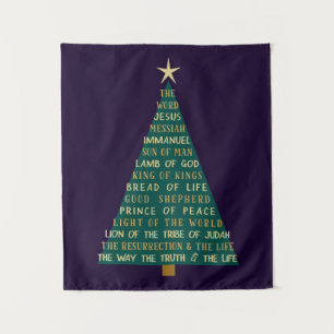 Tapete De Parede Nomes de Jesus Árvore de Natal