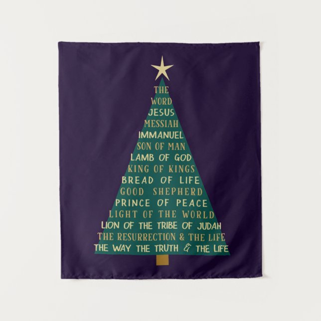 Tapete De Parede Nomes de Jesus Árvore de Natal (Frente)