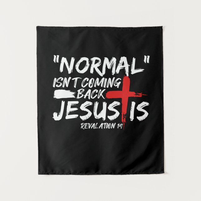 Tapete De Parede Normal não está voltando, mas Jesus é a Revelação. (Frente)