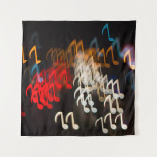 Tapete De Parede Notas de abstrato musical: luzes de fundo