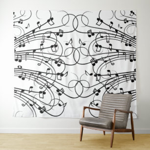 Tapete De Parede Notas de música do rico