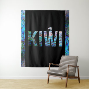 TAPETE DE PAREDE NOVA ZEALAND KIWI PAUA TAPESTRY