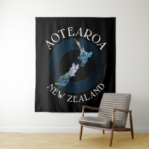 TAPETE DE PAREDE NOVA ZEALAND MAP PAUA