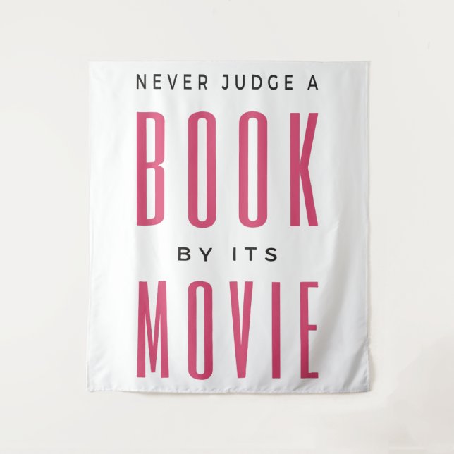 Tapete De Parede Nunca julgue um livro por ele É um filme (Frente)