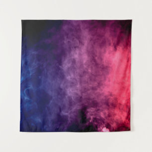 Tapete De Parede Nuvens de fumaça roxas e azuis coloridas nas costa