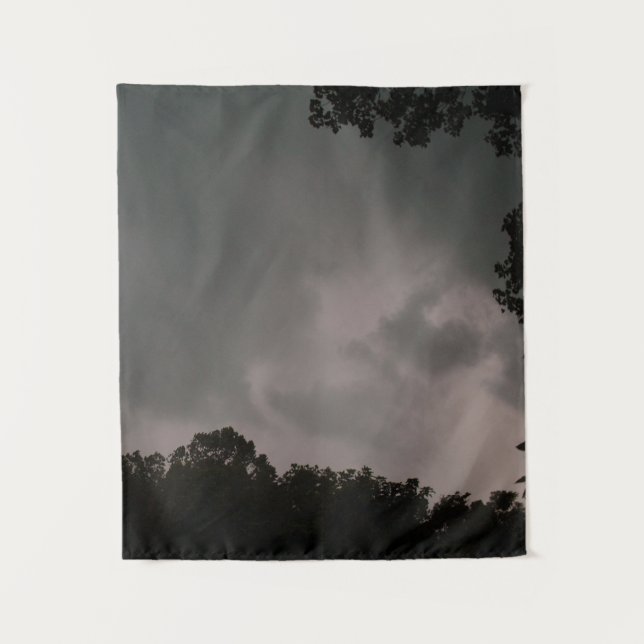 Tapete De Parede Nuvens de Tempestade Sobre a Floresta (Frente)