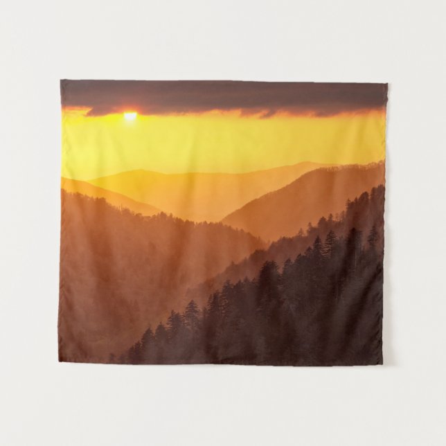 Tapete De Parede Nuvens Enchem Vale, Tennessee (Frente (Horizontal))