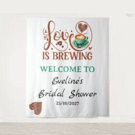 Tapete De Parede O Amor É um Coração de Café Doce Placa de Boas-Vin