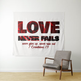 Tapete De Parede O AMOR NUNCA FALHA NO Christian