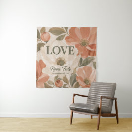 Tapete De Parede O AMOR NUNCA FALHA | Presente de Casamento Cristão