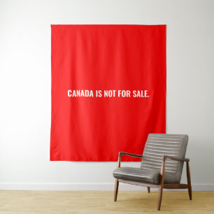 Tapete De Parede O Canadá não está à venda de texto branco vermelho