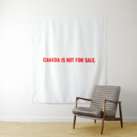 O Canadá não está à venda texto branco minimalista
