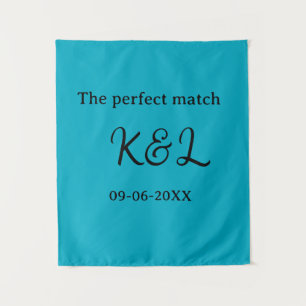 Tapete De Parede O casal nome letra data azul sim perfeito