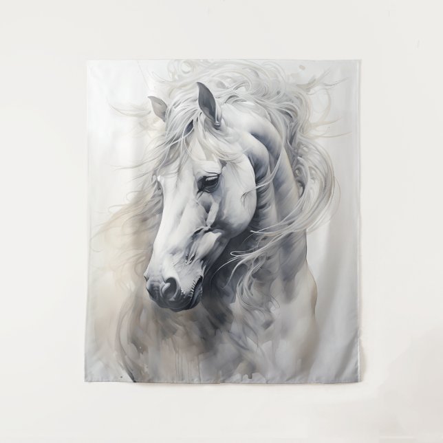 Tapete De Parede O Espírito de um Cavalo Branco (Frente)