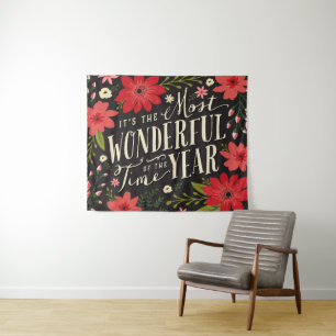 Tapete De Parede O Floral de Férias do Ano Mais Maravilhoso