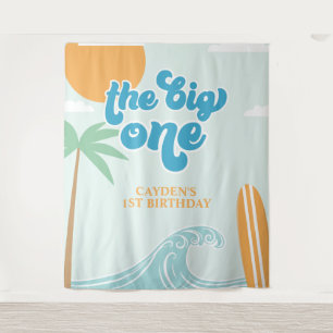 Tapete De Parede O Grande primeiro aniversario de Praia de Um Surf