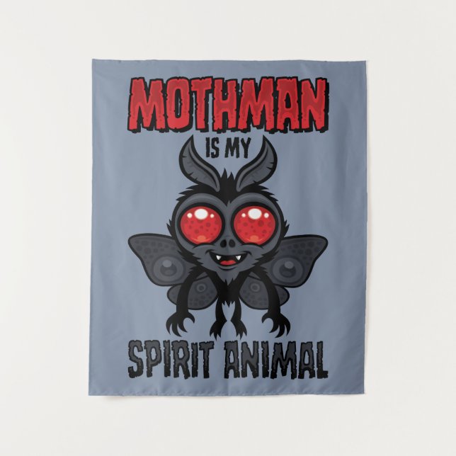 Tapete De Parede O Mothman é Meu Animal Espiritual (Frente)