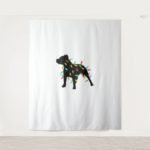 Tapete De Parede O Natal Pitbull Luz o Natal Dog Lover