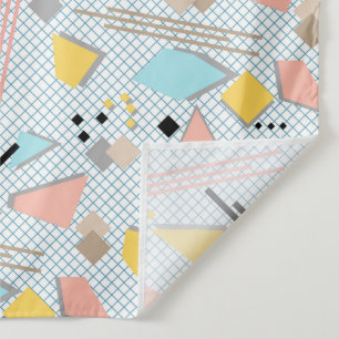 Tapete De Parede O padrão de memórias geométricas escolares sem cos