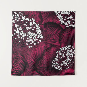 Tapete De Parede O padrão floral desenhado à mão com flores de c