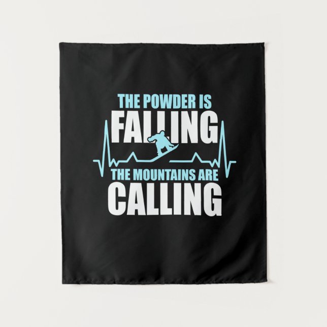 Tapete De Parede O Pó Está Caindo Snowboard (Frente)