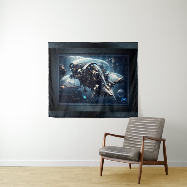 Tapete De Parede O Raspian Dylove Drone AI Art de Xzendor7 (In Situ (Horizontal))