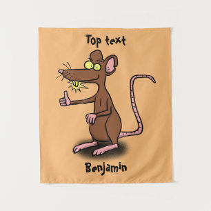 Tapete De Parede O rato marrom bonitinho encaixa o desenho