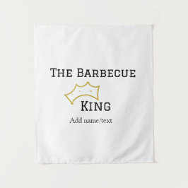 Tapete De Parede O rei do churrasco coroa adicionar nome texto cozi