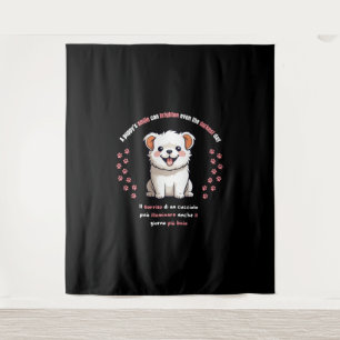 Tapete De Parede O sorriso de um cachorrinho pode alegrar até o dia