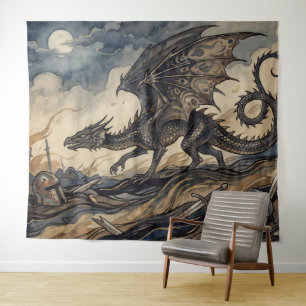 Tapete De Parede O Wyvern Sobre Cavaleiros Caídos