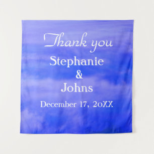 Tapete De Parede Obrigado Deep Blue Cloud Art Casamento Abstrato
