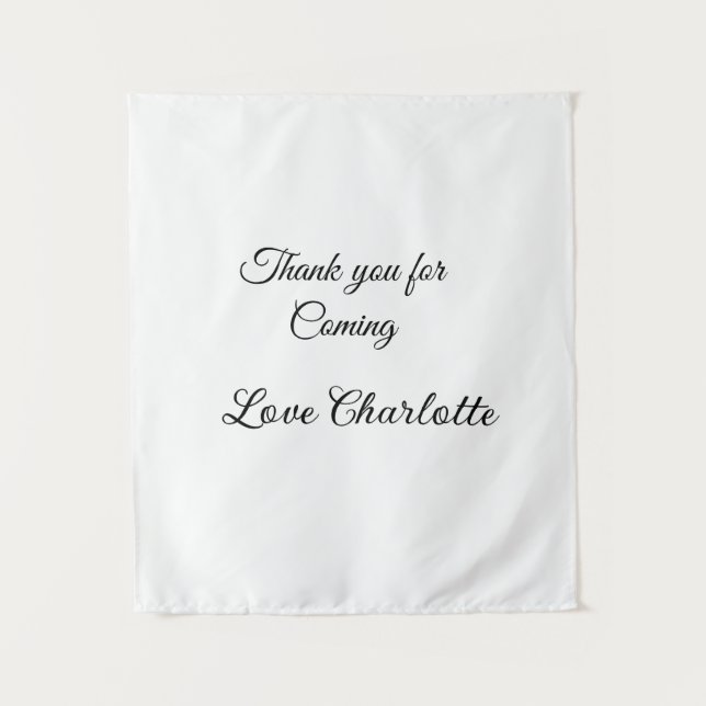 Tapete De Parede obrigado por vir mensagem de texto nome  (Frente)