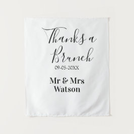 Tapete De Parede Obrigado um brunch pós-casamento nome data simples