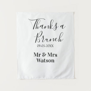 Tapete De Parede Obrigado um brunch pós-casamento nome data simples