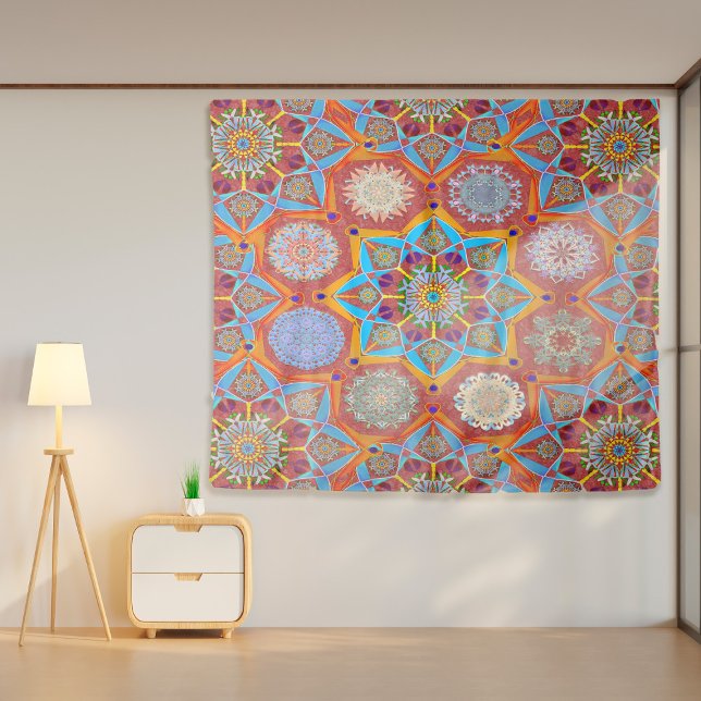 Tapete De Parede Octo brilhante arabesque Estilo vermelho mórbido (Criador carregado)