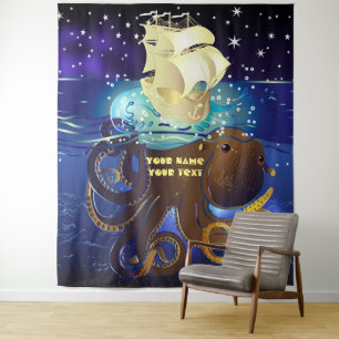 Tapete De Parede Octopus Huge e Caravella