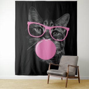 Tapete De Parede óculos cor-de-rosa de gato apanhador de olhos e go
