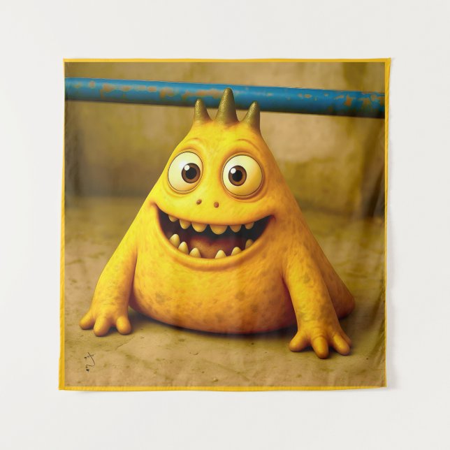 Tapete De Parede OddFriends - Poster de monstro amarelo feliz (Frente)