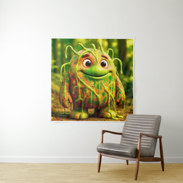 Tapete De Parede OddFriends - Poster do Monstro Verde Gooey (In Situ)