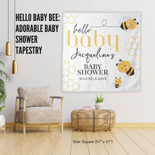 Tapete De Parede Olá Bebê Abelha: Churrasco de Bebê Adorável (The Butterfly Studio
Hello Baby Bee: Adorable Baby Shower Tapestry)