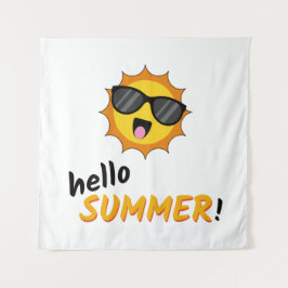 Tapete De Parede Olá Summer Sun com óculos de sol