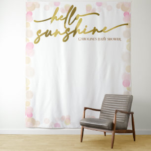 Tapete De Parede Olá Sunshine Boho Baby Girl Chá Backdrop