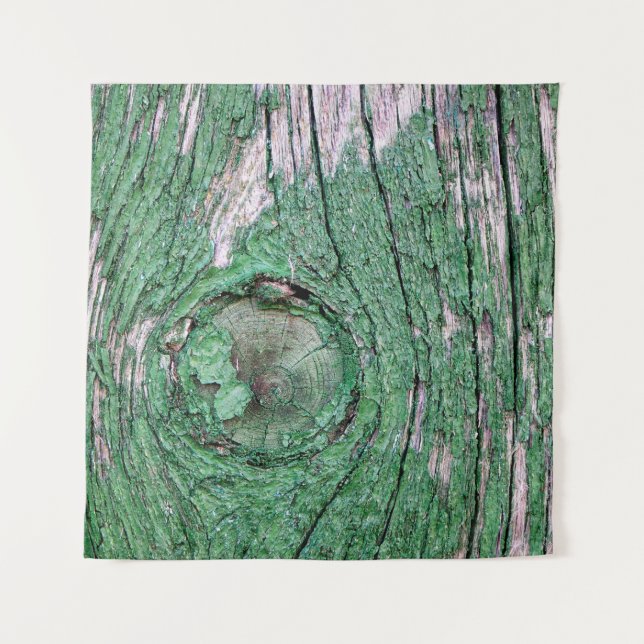Tapete De Parede Old Weathered Painted Green Wood Background Textur (Frente)