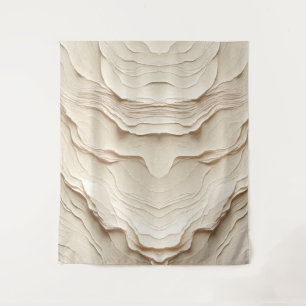 Tapete De Parede Olhar Texturizado Natural Creme de Marfim Boêmio