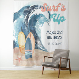 Tapete De Parede Onda Chegou | Aniversário de Praia Tropical de Sur